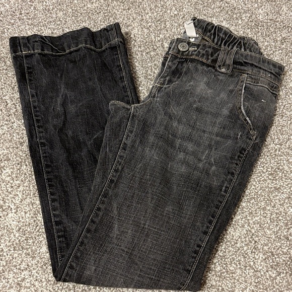 Y2K Old Navy Women's Dark Gray Flare Leg Jeans - Picture 1 of 6